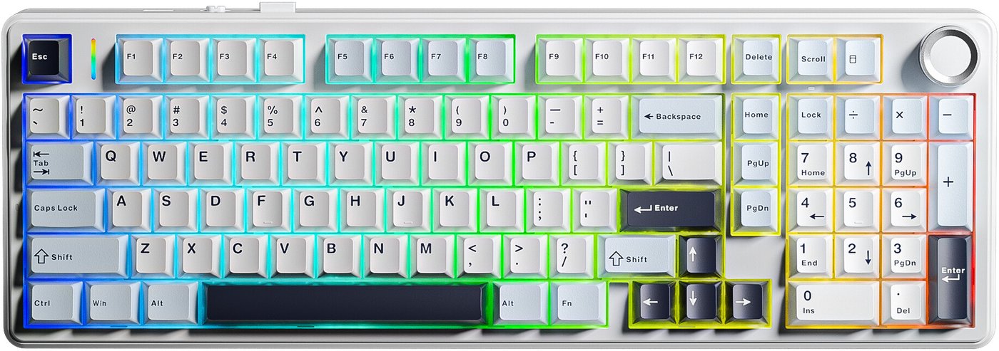 Клавиатура AULA F99 Pro (белый/синий/черный, Leobog Star Vector)