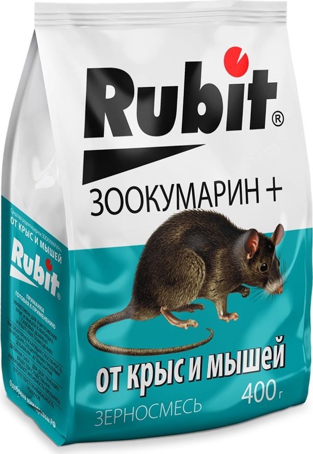 

Средство от вредителей Rubit Зоокумарин+ 400г (зерносмесь)