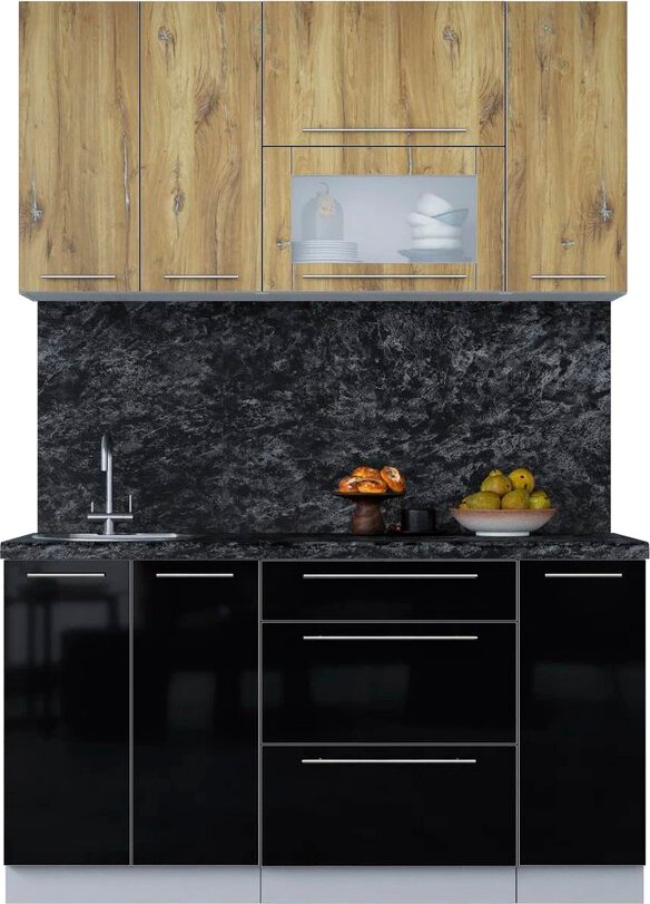 

Кухонный модуль Интерлиния Мила Пластик 1.5 В (дуб эпоксид/черный/кастилло темный)