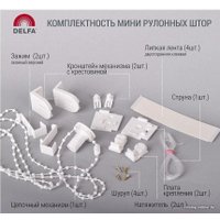 Мини рулонные шторы Delfa Сантайм Глория СРШ-01М 2403 81x170, (лавр)