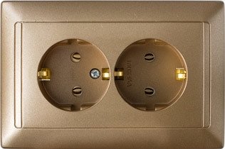 Розетка Bylectrica Стиль РС16-313 (бронзовый)