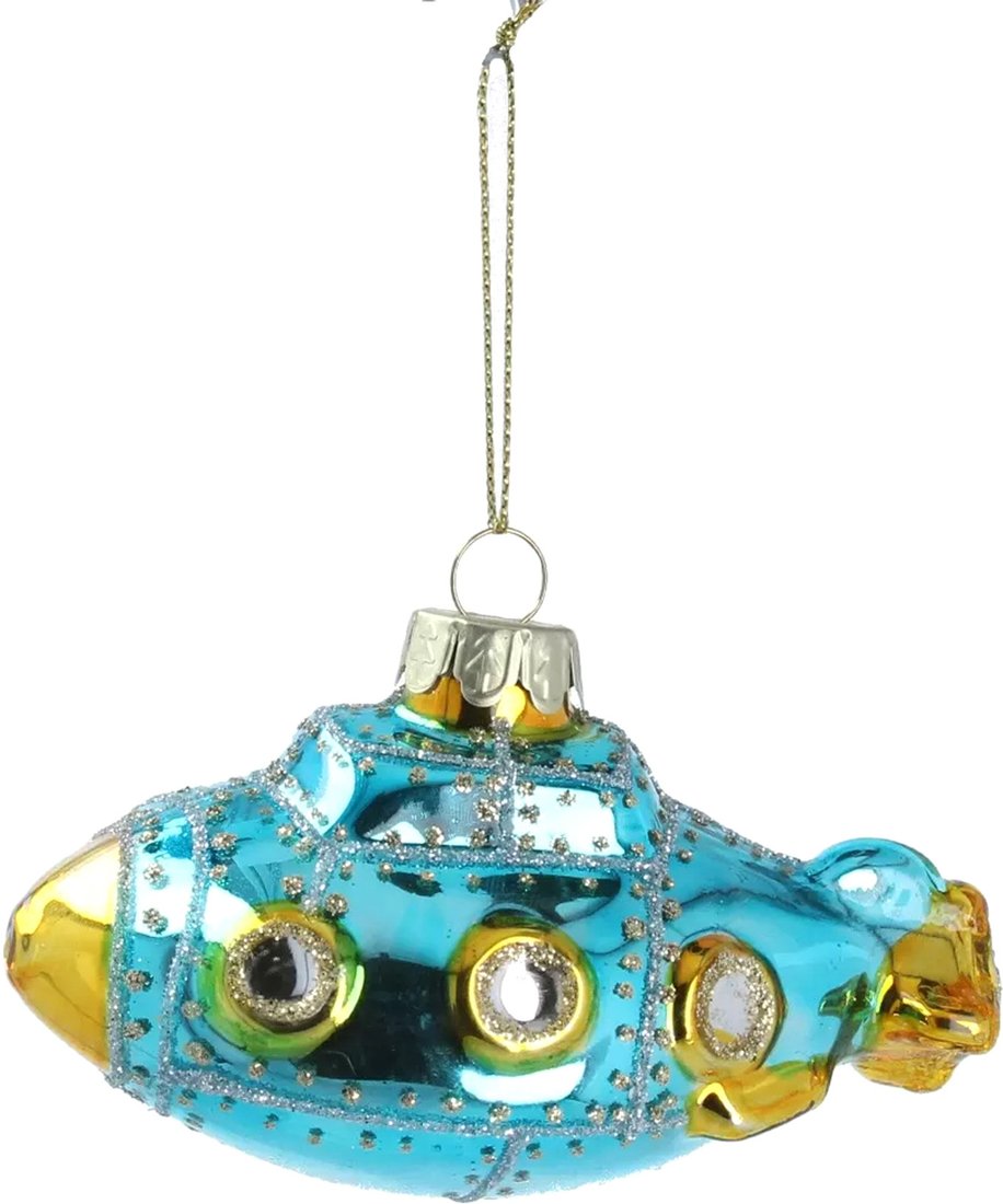 

Елочная игрушка Gisela Graham All Glass. Субмарина 2046