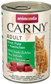 Консервированный корм для кошек Animonda Carny Adult с говядиной, индейкой и кроликом 0.4 кг