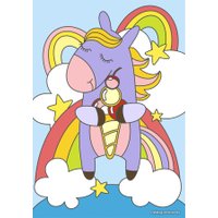 Картина по номерам Lori Радужный единорожка Ркн-053