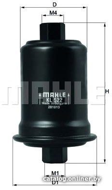 Топливный фильтр Mahle Knecht KL522