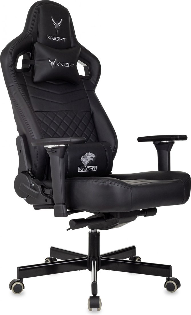 

Игровое (геймерское) кресло Knight Hunter (черный экокожа)