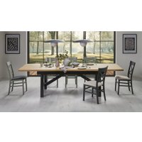 Кухонный стол Halmar Fiesta 200-280/100/77 (дуб натуральный/черный)