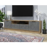 Тумба Интерлиния ТВ Концепт КТ-ТВ4-50 (бетон портленд/дуб золотой)