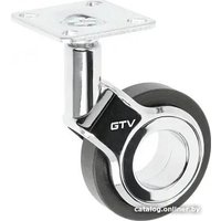 Колесо мебельное GTV GIRA д.60 мм (черное + хром без тормоза)