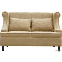 Диван Brioli Людвиг двухместный (микровелюр, B2 бежевый)