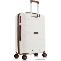 Чемодан-спиннер L'Case Singapore 68 см (кремовый беж)