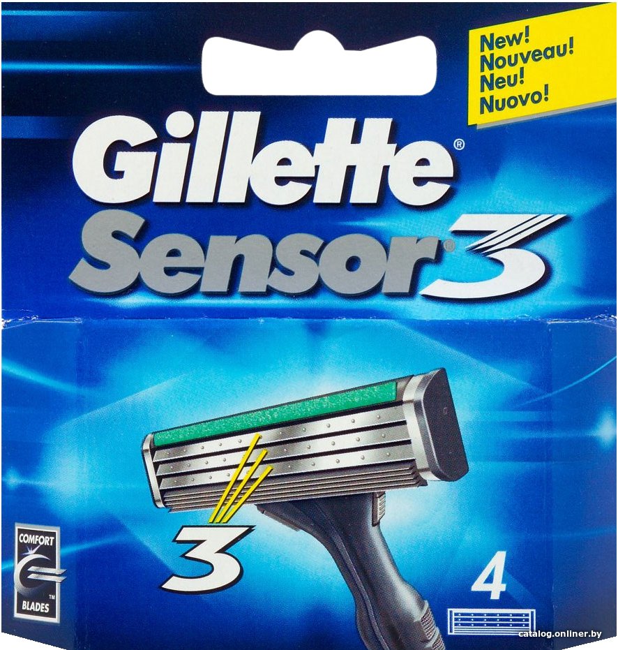Сменные кассеты для бритья Gillette Sensor3 (4 шт)