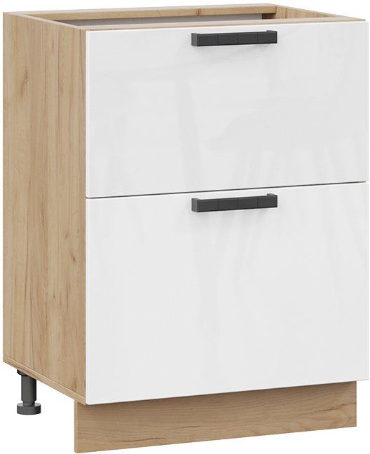 

Шкаф напольный Трия Детройт 1Н6Я2 исп.2 (дуб крафт золотой/белый глянец)