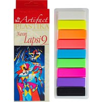 Полимерная глина ArtiFact Пластика Lapsi Neon (9 цв, 180 г)