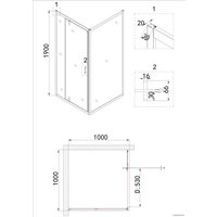 Душевой уголок Niagara NG-83-10AB-A100B 100x100