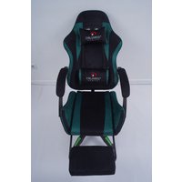 Игровое (геймерское) кресло Calviano 1584 (велюр, черный/зеленый)