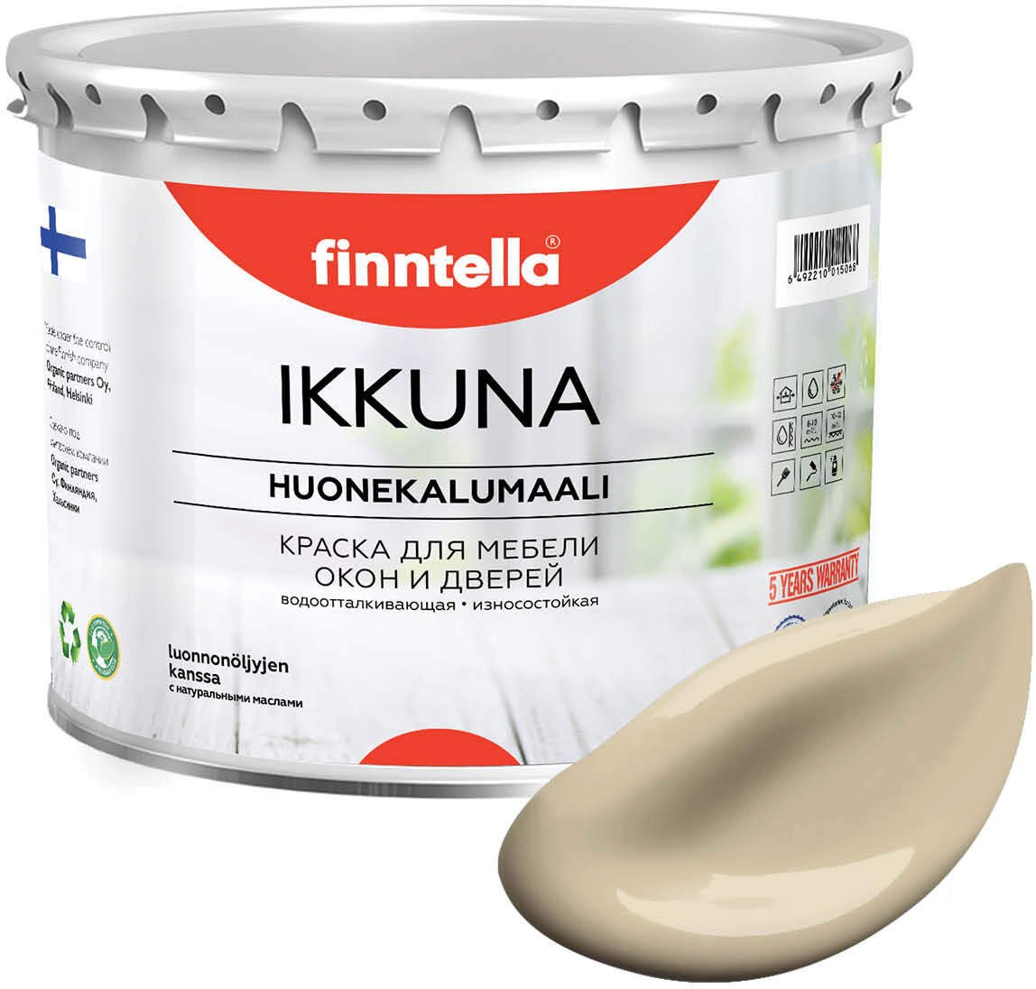 

Краска Finntella Ikkuna Vanilja F-34-1-3-FL098 2.7 л (бежевый)