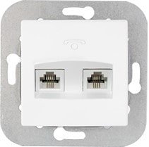 

Розетка телефонная Bylectrica Уют ТР24-055 (белый)