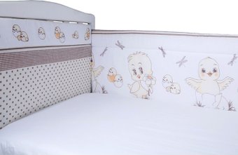 Бампер BamBola 104 (цыплята, белый/зеленый)