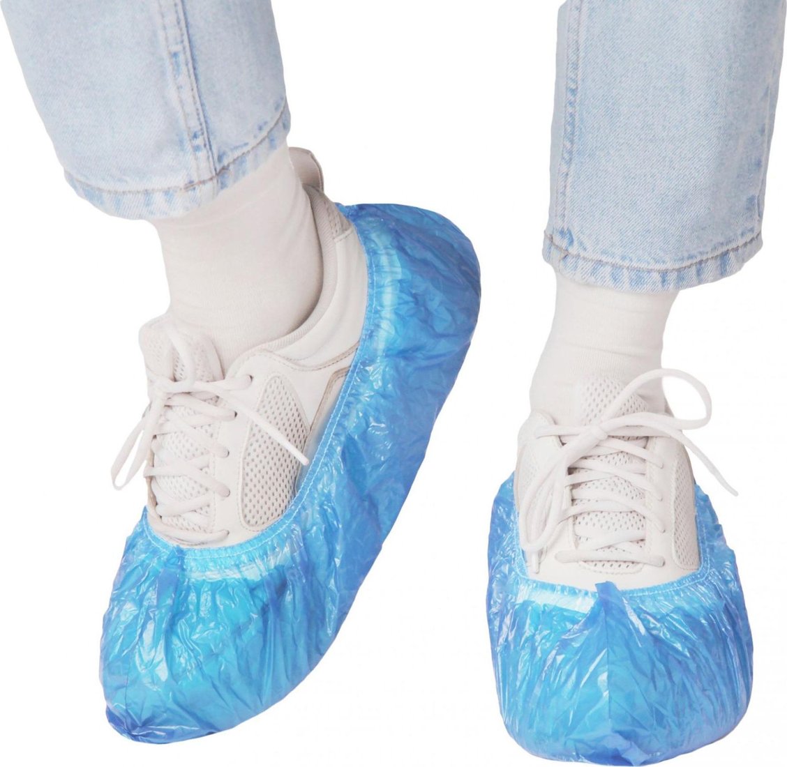 

Бахилы EleGreen Прочные с двойной резинкой (100 шт, синий)