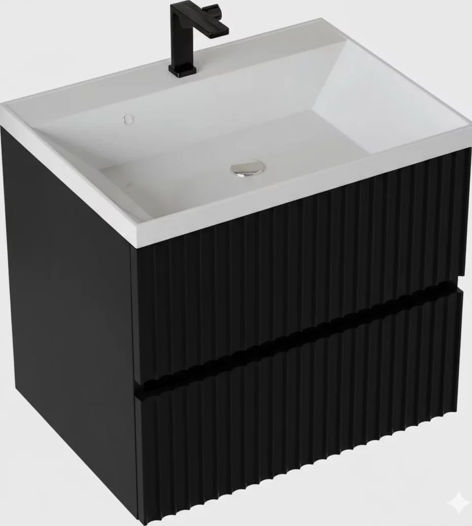 

Vela Тумба под умывальник Vela Волна 60П под Classica (черный мат) черный гола TU8856