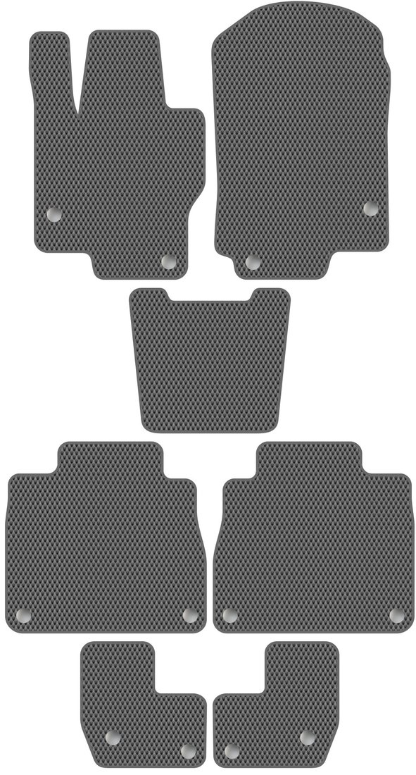 

Комплект ковриков для авто Alicosta Mercedes-Benz GLS-Class II (suv 7 мест) 2019 - Н.В. (серый, ромб)