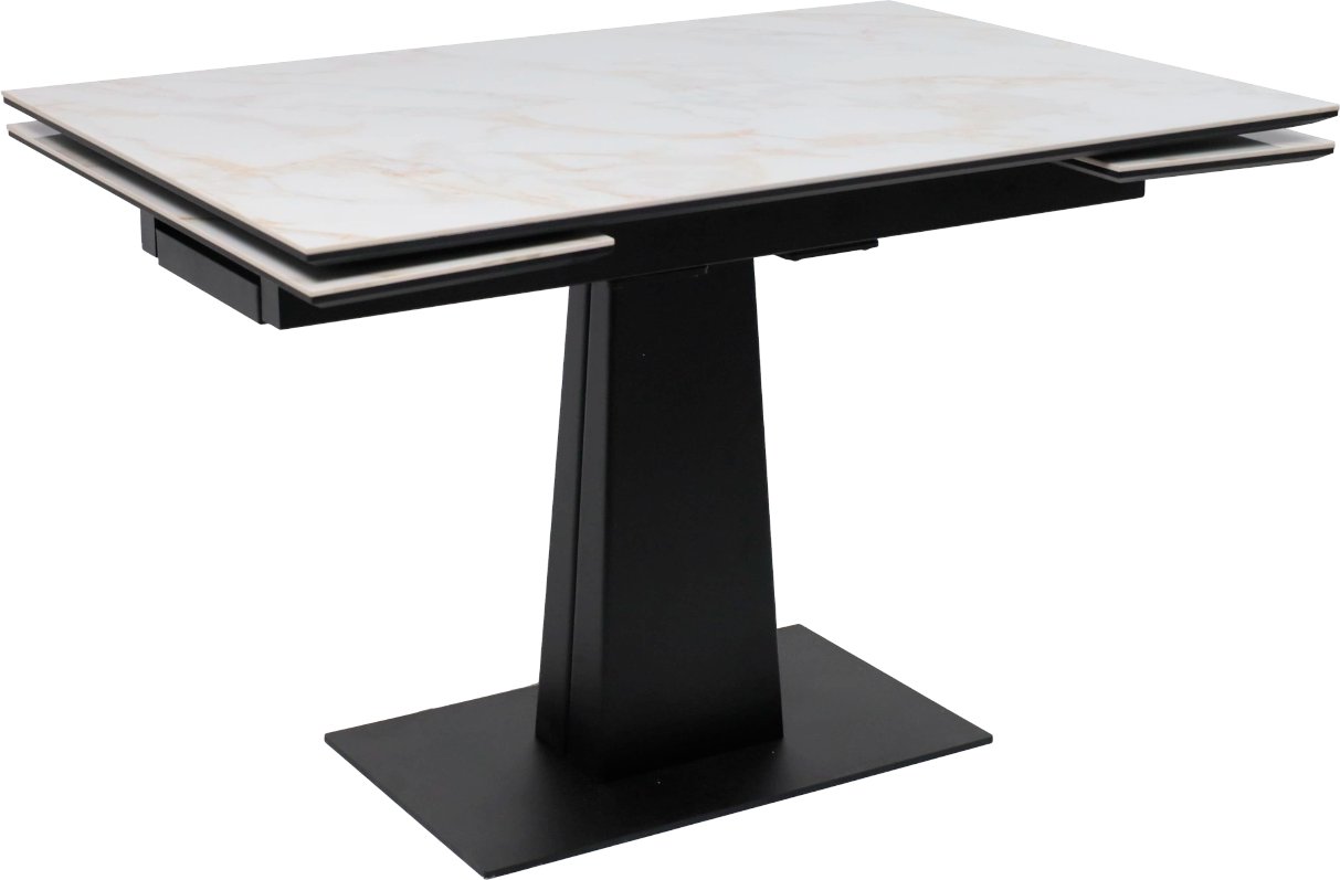 

Кухонный стол Lepremo AV 2119 МДФ+керамика раздвижной 1200-1800x800 (белый глянцевый Carla Larkin/черный)