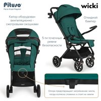 Коляска прогулочная «книга» Pituso Wicki ABF2022 (изумруд)