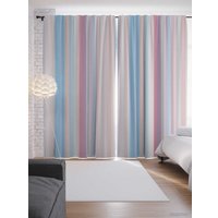 Комплект штор JoyArty Полосатый холод 1.45x2.65 м (2 шт)