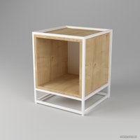 Тумба Дабер 001 ТП1.0.1.14 (белый/дуб гамильтон натуральный)