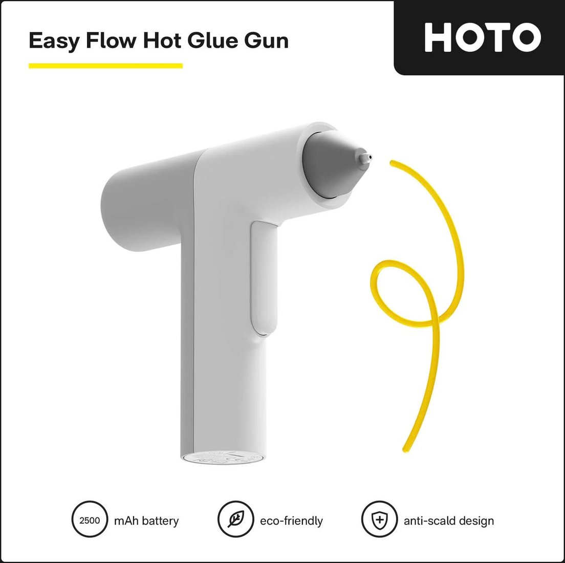 

Термоклеевой пистолет HOTO EasyFlow Hot Glue Gun HFE0006GL