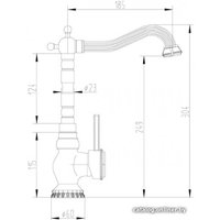 Смеситель ZorG A 305K-BR (античная бронза)