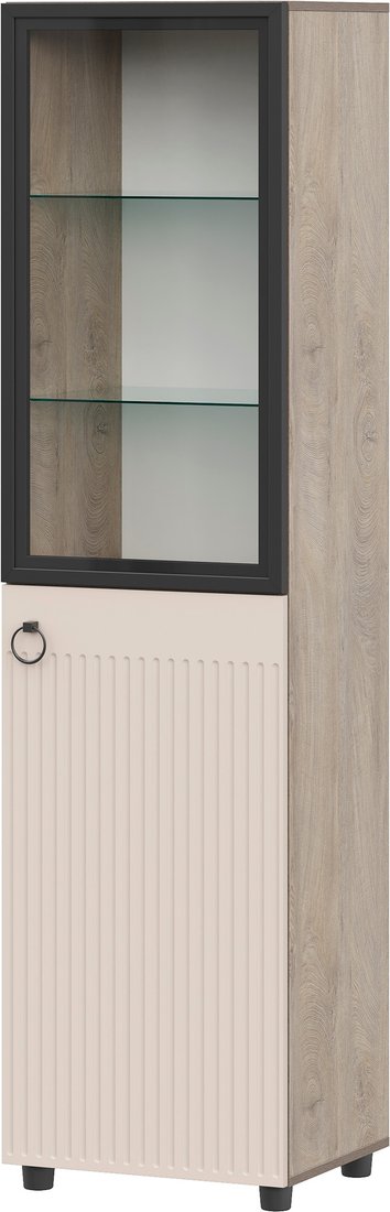 

Шкаф-пенал Mio Tesoro Вудхилл со стеклом (эндгрейн/меланж)