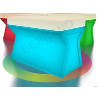 Скамейка Berkano X-seat Line 230_018_03_101 (белый/бежевый, RGB ACC подсветка от батареек)