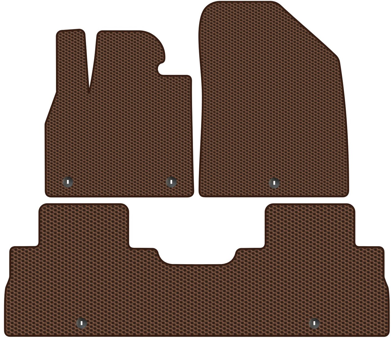 

Комплект ковриков для авто Alicosta Hyundai Palisade (suv / LX2) 2018 - Н.В. задний цельный (коричневый, сота)