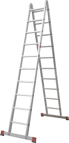 

Лестница-трансформер Новая высота NV 331 шарнирная 2x10 ступеней