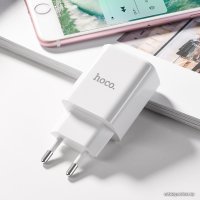 Сетевое зарядное Hoco C62A microUSB (белый)