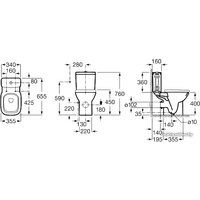 Унитаз напольный Roca Debba (34299700Y) (без бачка, без сиденья)