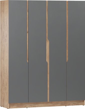 Шкаф распашной ЭлиГард Aura 4D (дуб вотан/графит)