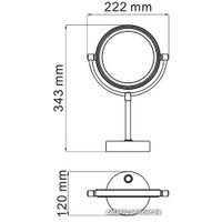Косметическое зеркало Wasserkraft K-1005