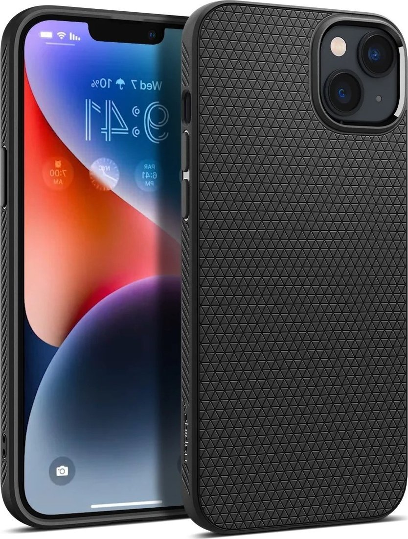 

Чехол для телефона Spigen Liquid Air iPhone 14 Plus Matte Black ACS04891 (черный матовый)