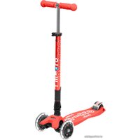 Трехколесный самокат Micro Maxi Micro Deluxe LED Foldable (коралловый)