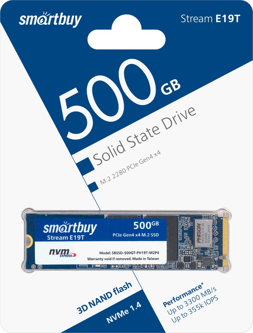 

SSD SmartBuy Stream E19T 500GB SBSSD-500GT-PH19T-M2P4