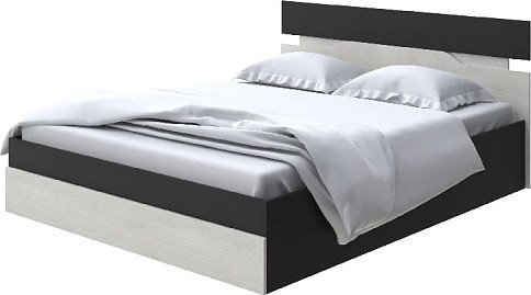 Кровать PROxSON Milton с ПМ 180x190 (черный/дуб шамони светлый 124)