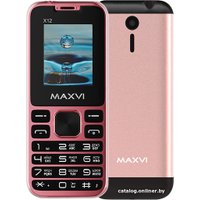 Кнопочный телефон Maxvi X12 (розовый)