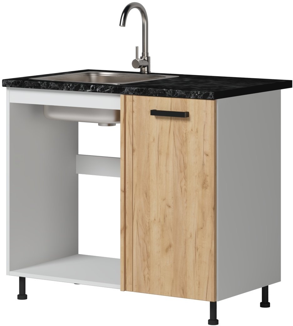 

Шкаф напольный Genesis Мебель Алиса Крафт 1000 (белый/дуб золотой)