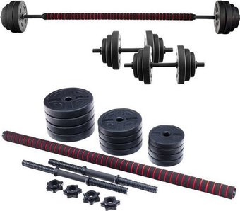 Набор гантелей с соединительным грифом  Pretorians 2в1 20 кг