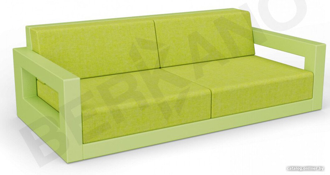 Садовый диван Berkano Quarter lounge с подушками 250_009_16 (зеленый/зеленый)