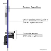 Унитаз подвесной Berges Wasserhaus Gamma + Novum525 + D3 042417