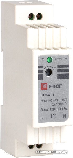 Блок питания на DIN-рейку EKF PROxima DR-15W-12